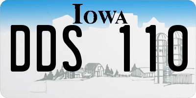 IA license plate DDS110