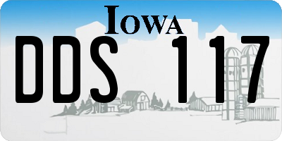 IA license plate DDS117