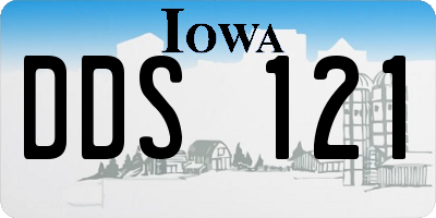IA license plate DDS121