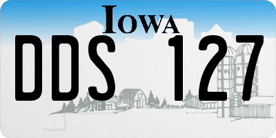 IA license plate DDS127