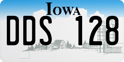IA license plate DDS128
