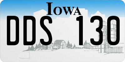 IA license plate DDS130