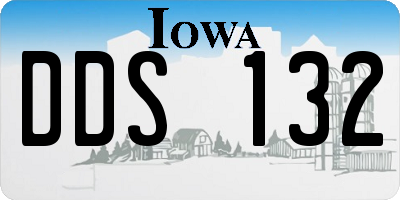 IA license plate DDS132