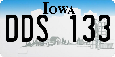 IA license plate DDS133