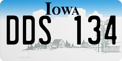 IA license plate DDS134