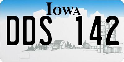 IA license plate DDS142
