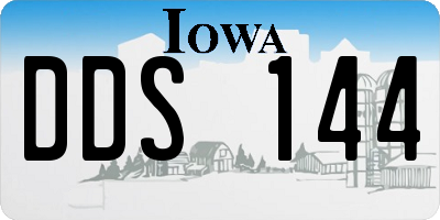 IA license plate DDS144