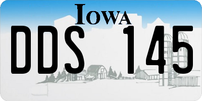 IA license plate DDS145