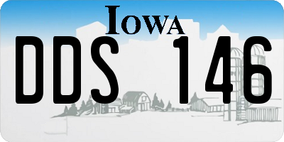 IA license plate DDS146