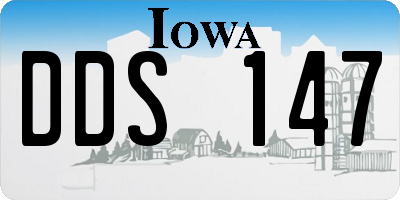 IA license plate DDS147