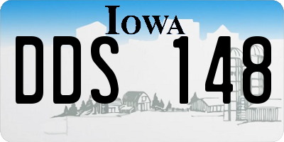 IA license plate DDS148