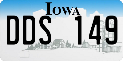 IA license plate DDS149