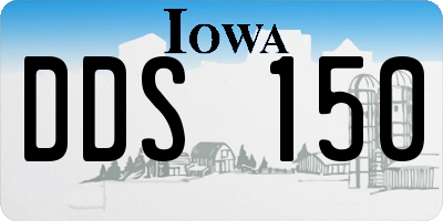 IA license plate DDS150