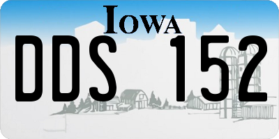 IA license plate DDS152