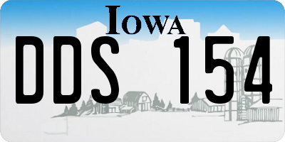 IA license plate DDS154