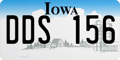 IA license plate DDS156