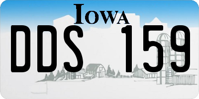 IA license plate DDS159