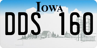IA license plate DDS160