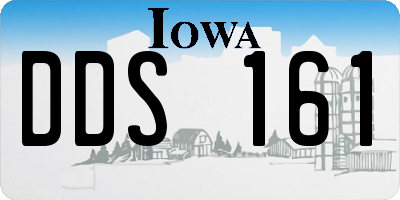 IA license plate DDS161