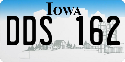 IA license plate DDS162