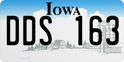 IA license plate DDS163