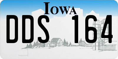 IA license plate DDS164