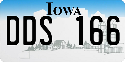 IA license plate DDS166