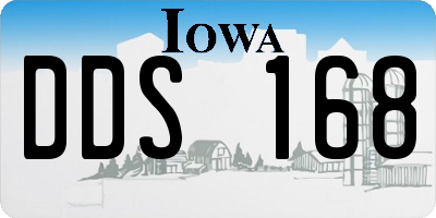 IA license plate DDS168