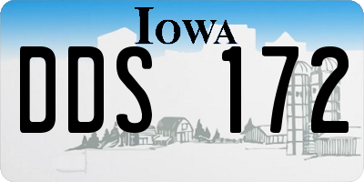 IA license plate DDS172