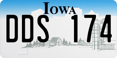 IA license plate DDS174