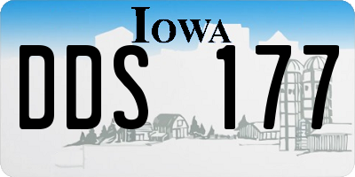 IA license plate DDS177