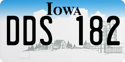 IA license plate DDS182