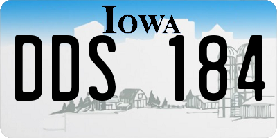 IA license plate DDS184