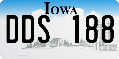 IA license plate DDS188