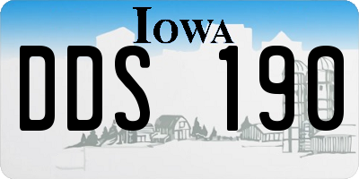 IA license plate DDS190