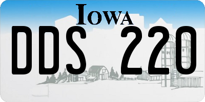 IA license plate DDS220