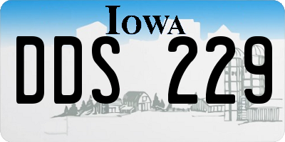 IA license plate DDS229