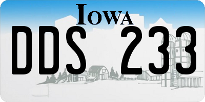 IA license plate DDS233