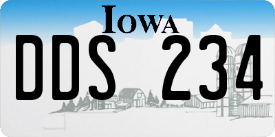 IA license plate DDS234