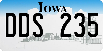 IA license plate DDS235