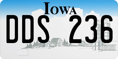 IA license plate DDS236