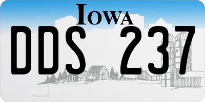 IA license plate DDS237