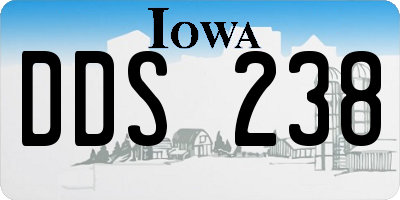 IA license plate DDS238