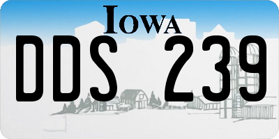 IA license plate DDS239