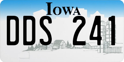 IA license plate DDS241