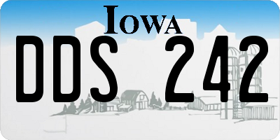 IA license plate DDS242