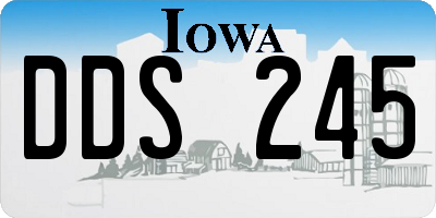 IA license plate DDS245