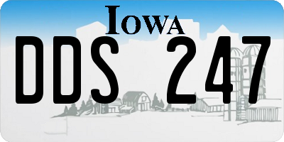 IA license plate DDS247