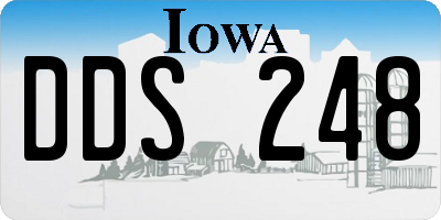 IA license plate DDS248