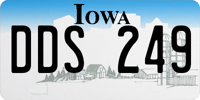 IA license plate DDS249